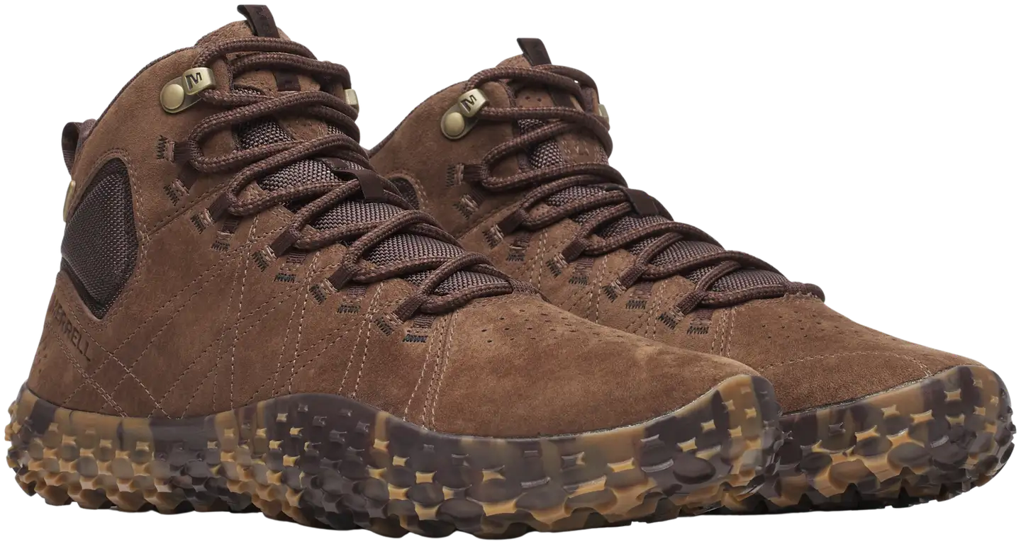 Merrell miesten paljasjalkakenkä Wrapt Mid WP Brown - Mole - 3