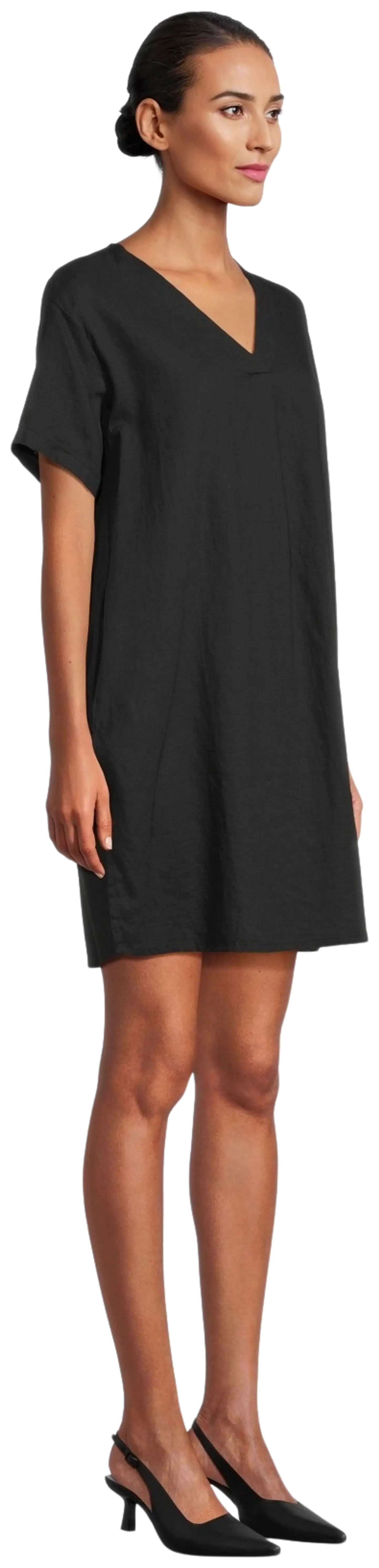 London Fog naisten pellavasekoitetunika 218L261701 - BLACK - 4