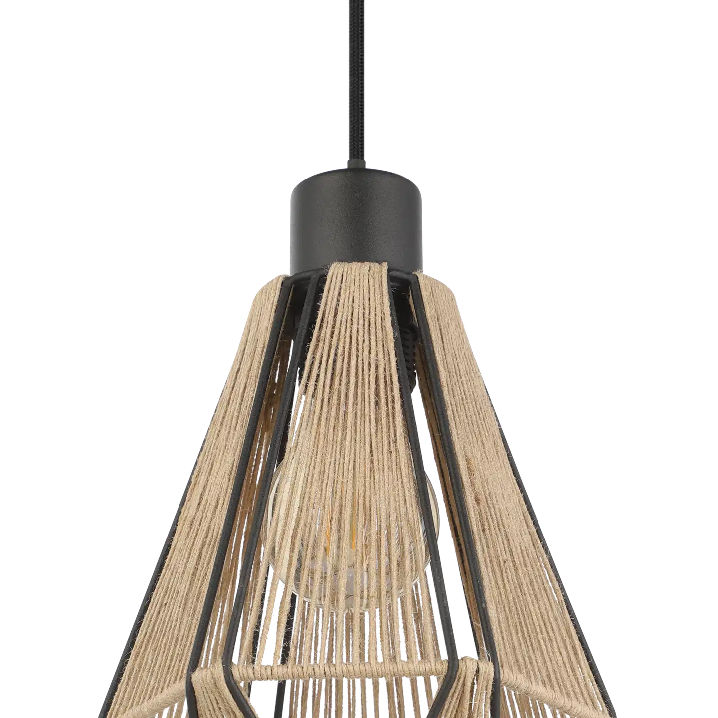 EGLO Riippuvalaisin Adwickle 40W 17x14,5cm köysi/musta - 2