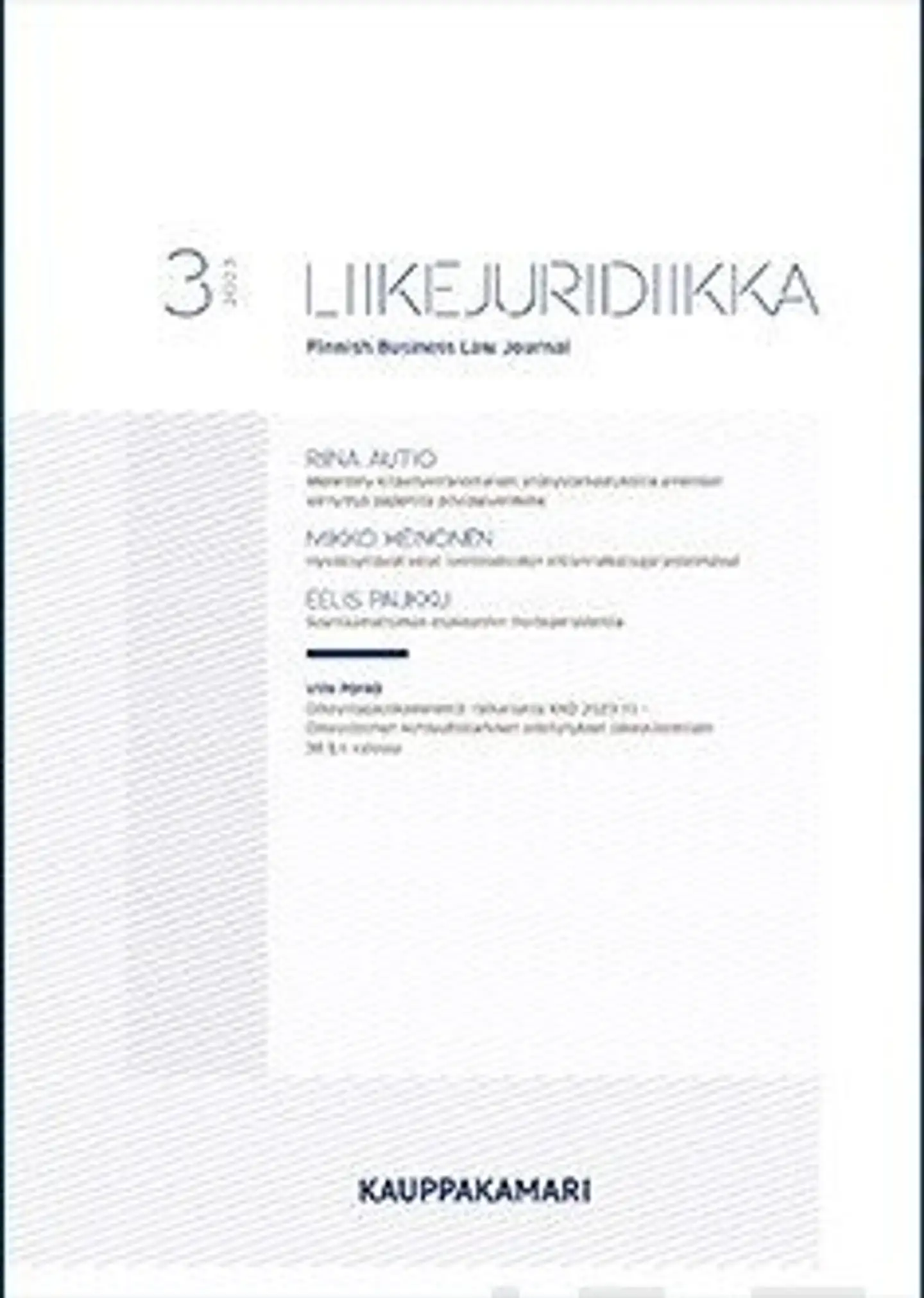 Liikejuridiikka 3/2023