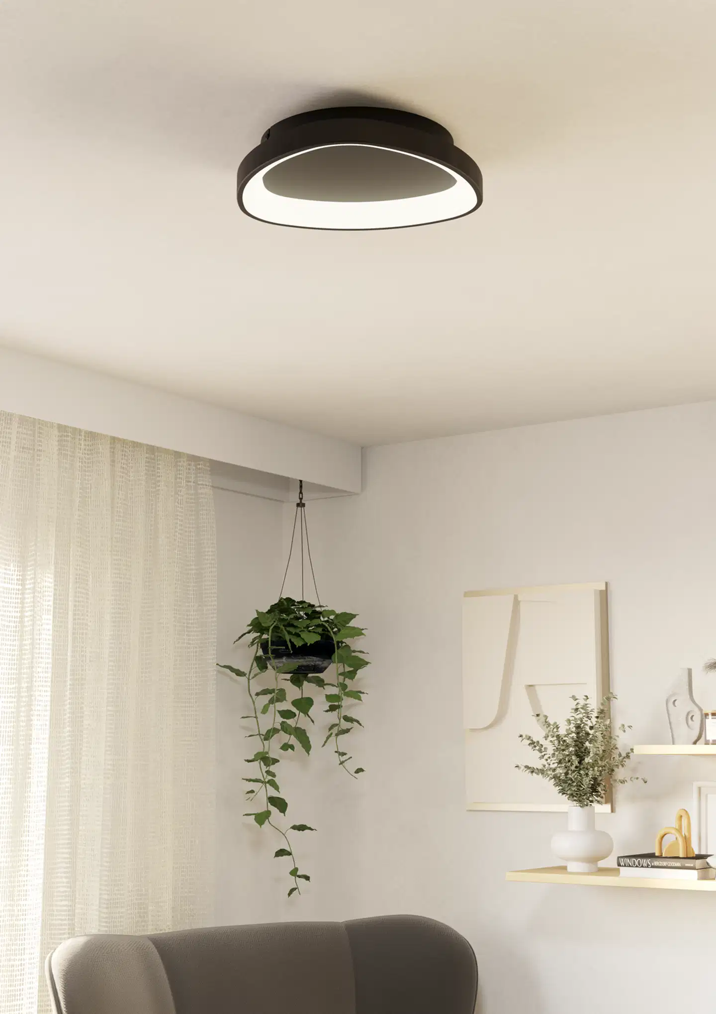 EGLO kattovalaisin Loretello LED 12W musta/valkoinen - 10