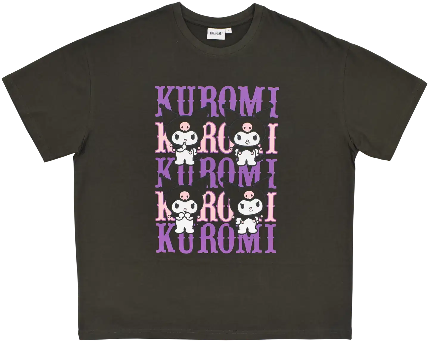 Kuromi naisten printti T-paita AM-KURO-14 - Tummanharmaa
