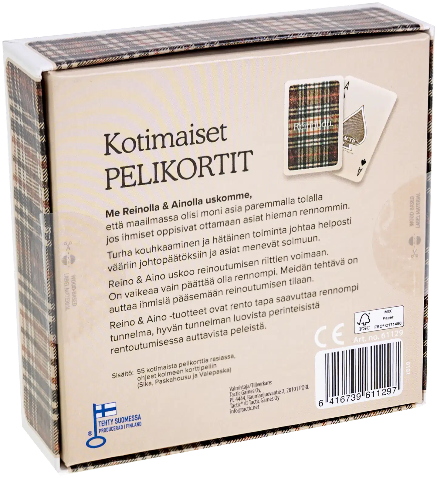 Tactic Pelikortit Reino ja Aino Kotimaiset pelikortit - 4