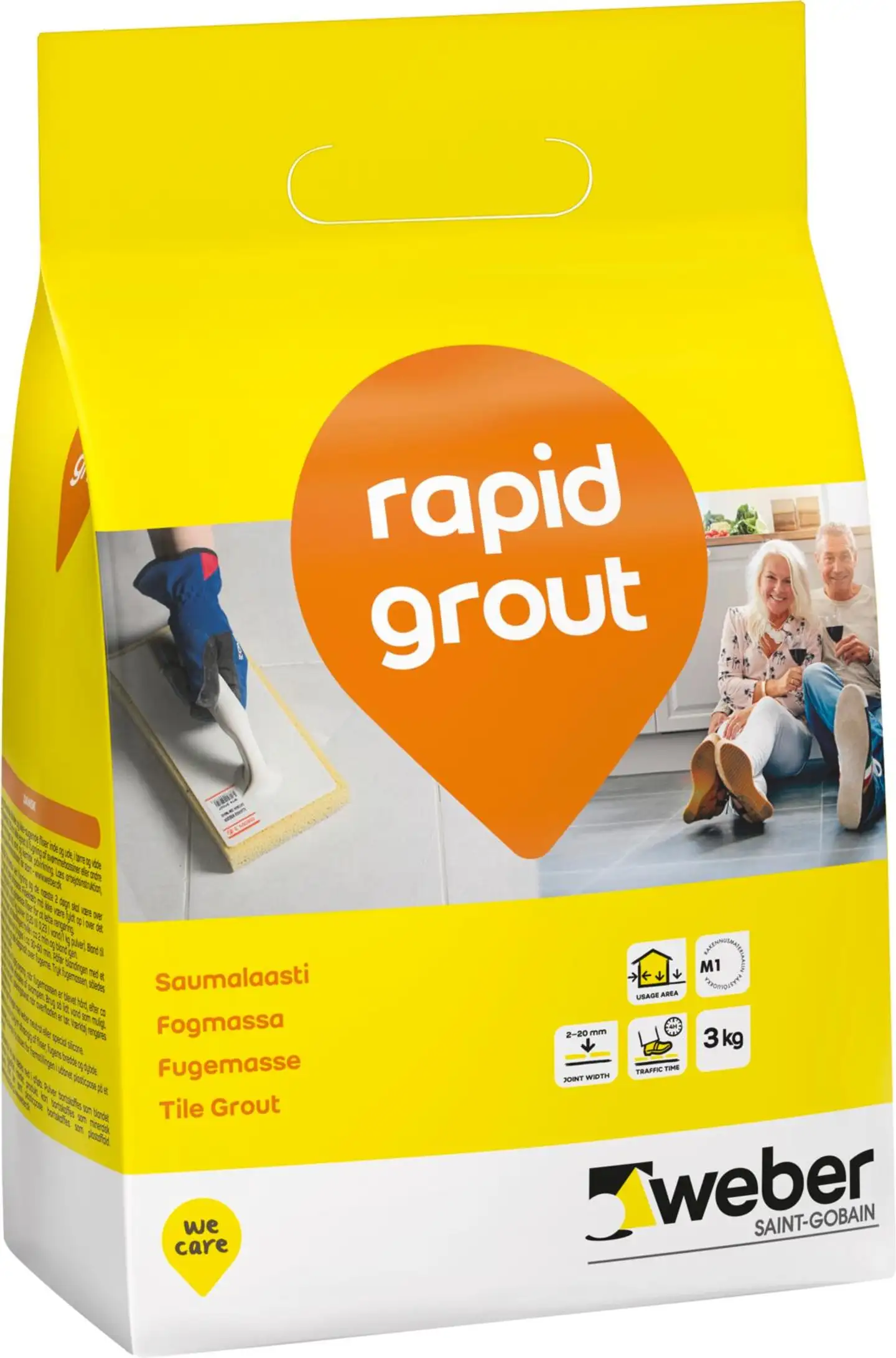 Weber Rapid Grout saumalaasti 20 Graphite 3 kg