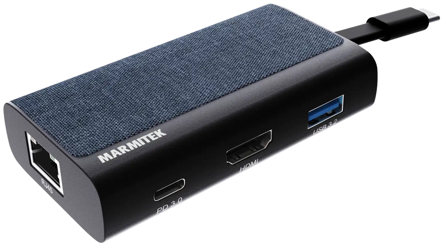 Marmitek USB-C-keskitin Connect Hub 4 -adapteri - 1