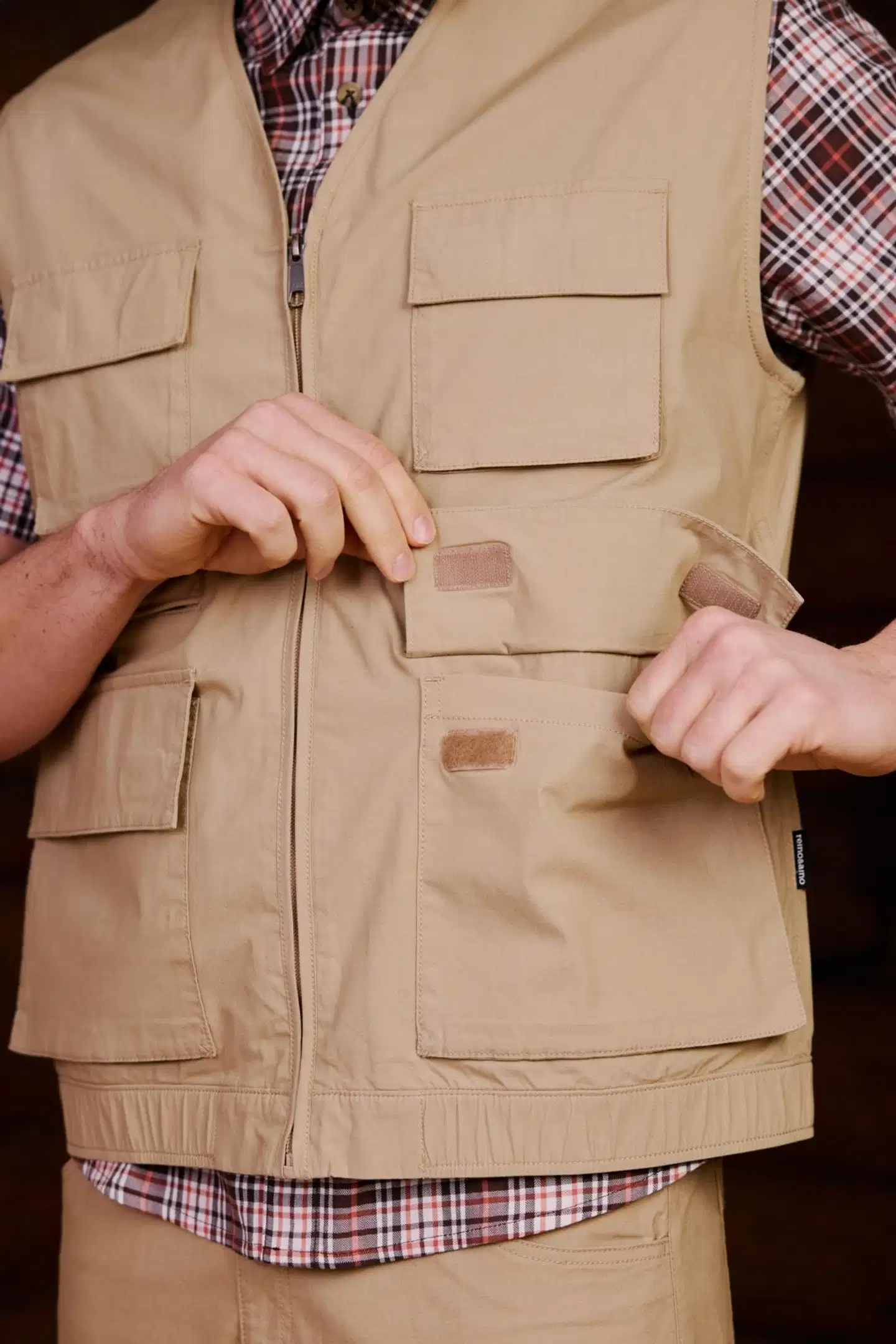 Reino&Aino miesten kalastajaliivi Reino - SAND - 6