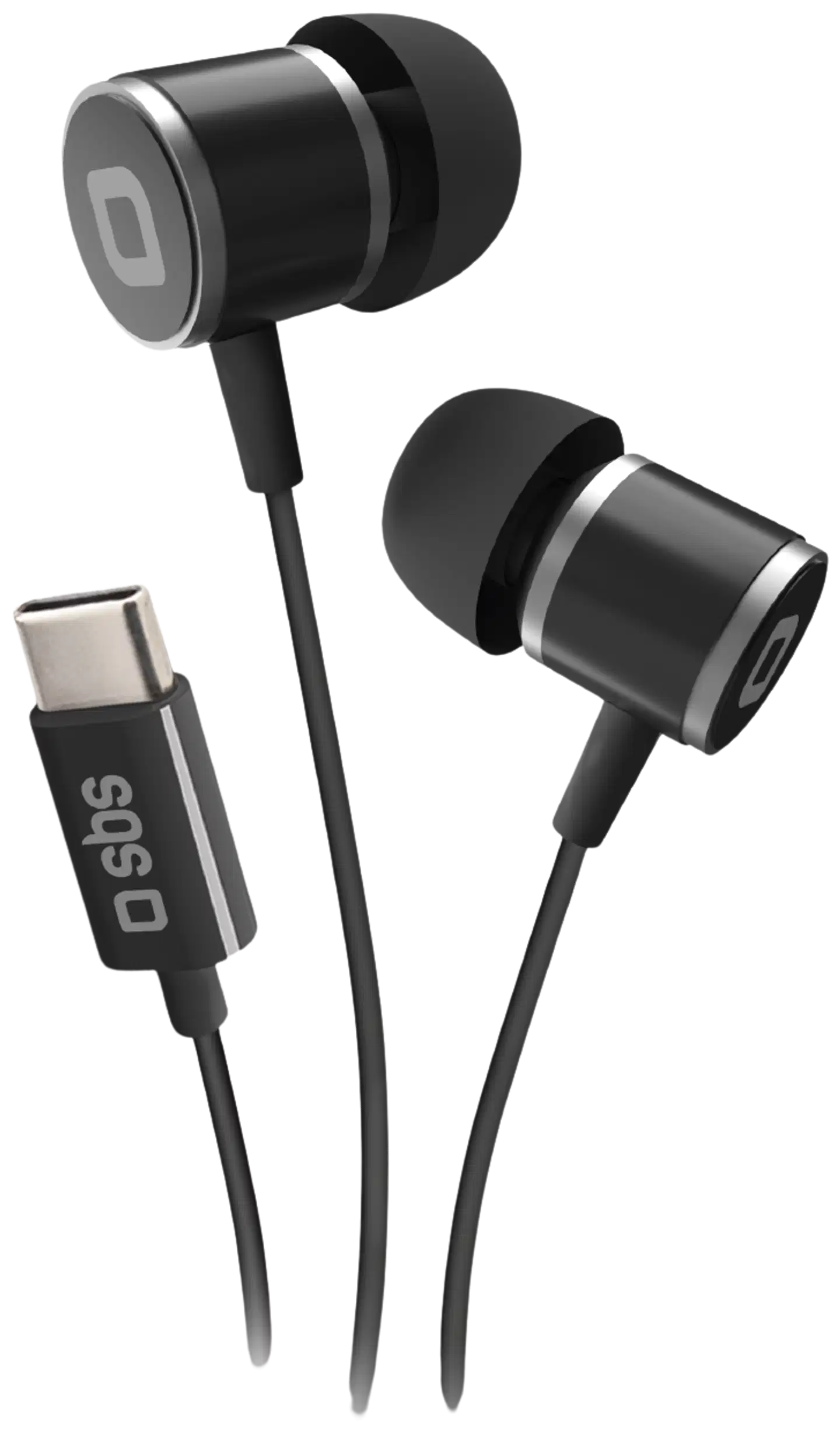 SBS langalliset nappikuulokkeet USB-C liitännällä Studio Mix 100C musta