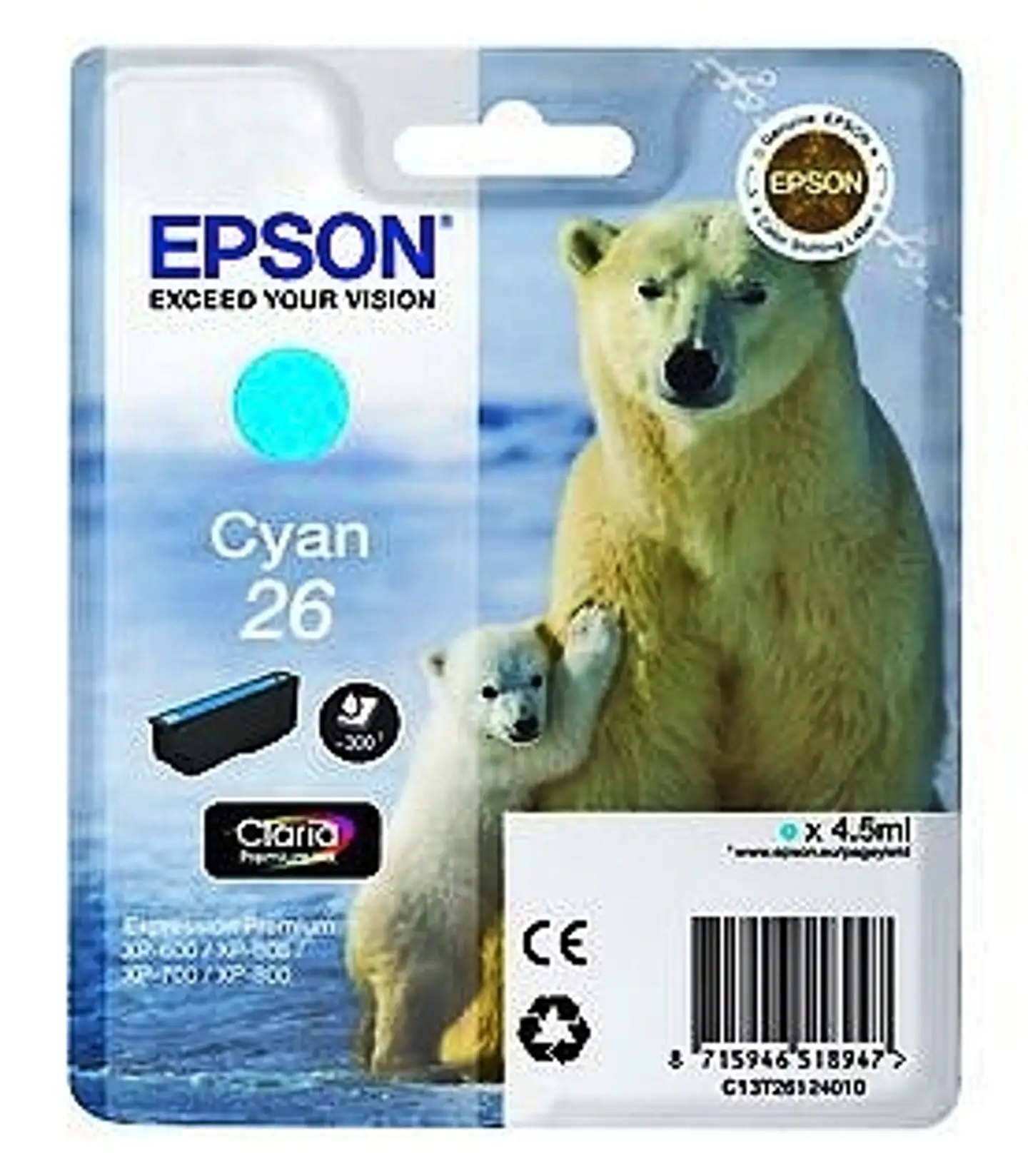 Epson 26 mustepatruuna syaani