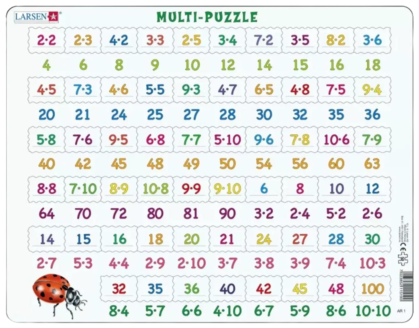 Larsen Maxi Palapeli Opi kertolaskuja 58 palaa - 1