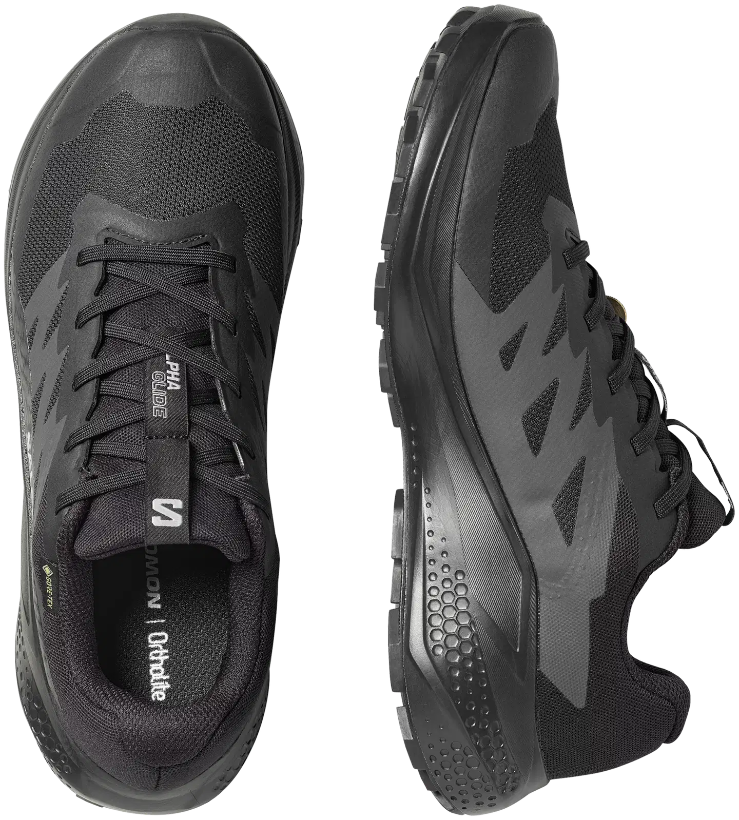 Salomon Alpha glide GTX W naisten juoksukenkä WP - Black/Asphalt/Black - 6