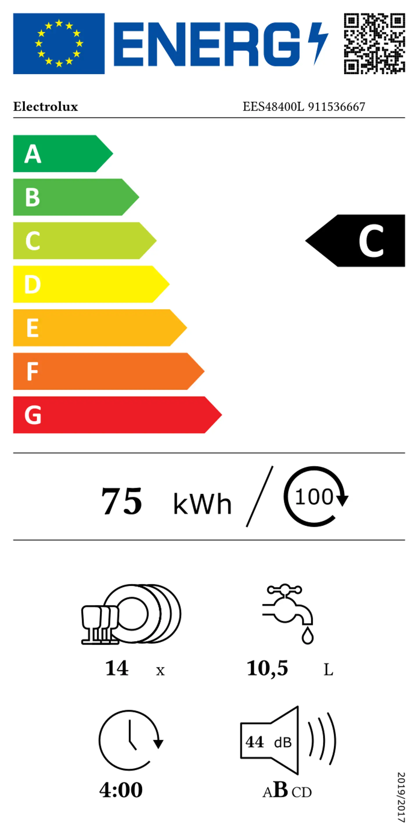 Electrolux 60cm leveä integroitu astianpesukone EES48400L valkoinen - 8
