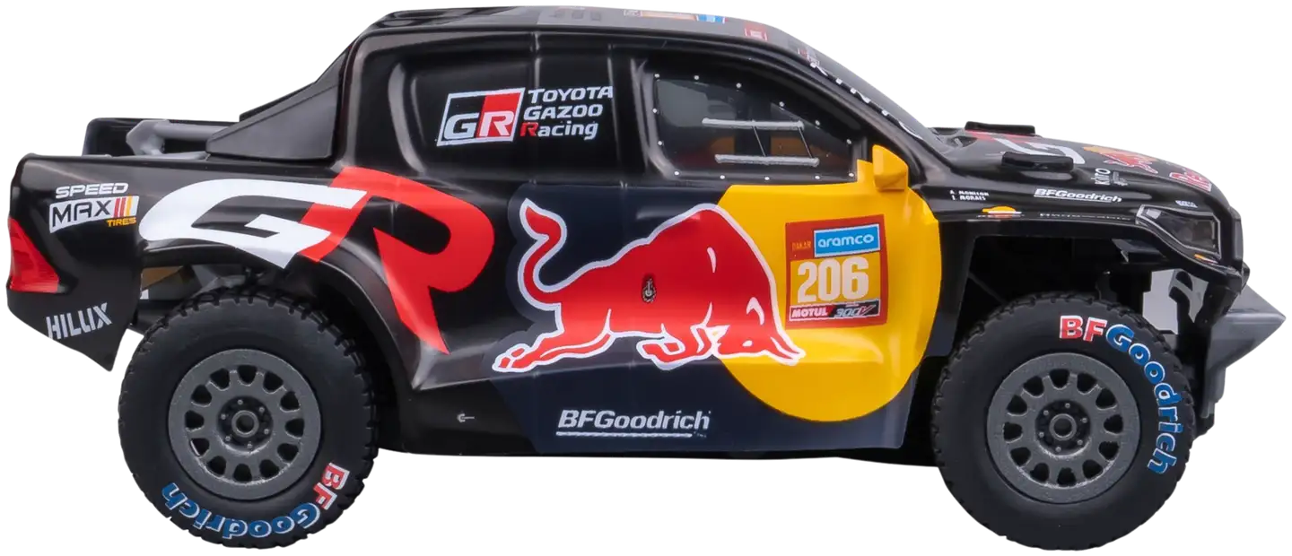 Nikko Dakar Toyota Gazoo Racing Dakar 2024 Moraes 1:18 radio-ohjattava valoilla - 2