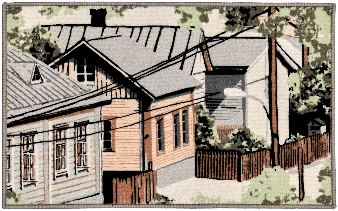 Vallila Naapurusto kynnysmatto 50x80 cm mint - 1