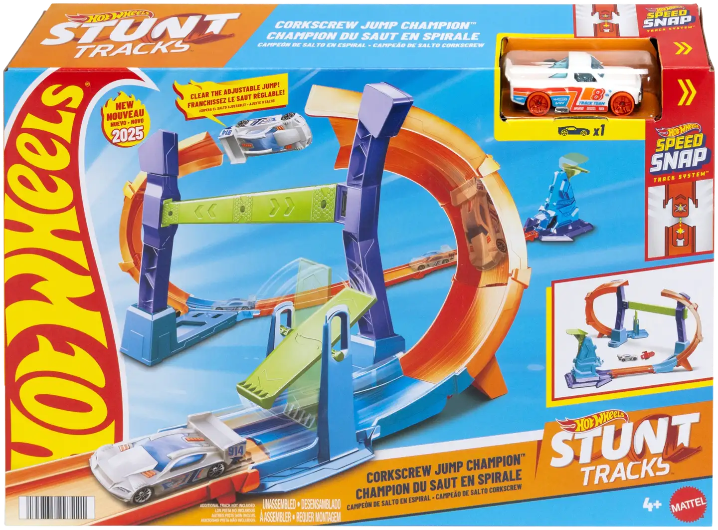 Hot Wheels Stunt Tracks Corkscrew Jump Champion - 2