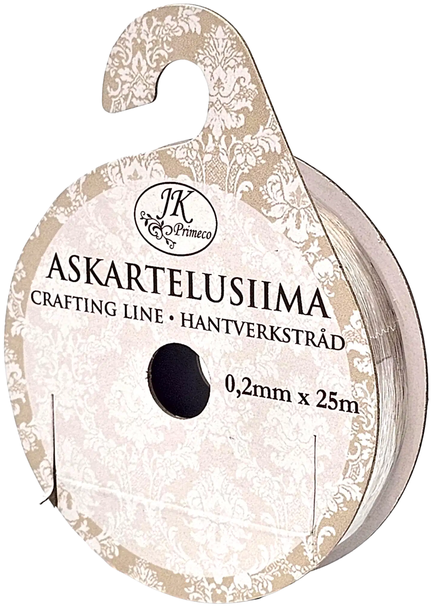J.K. Primeco askartelusiima 0,2mm x 25m kirkas