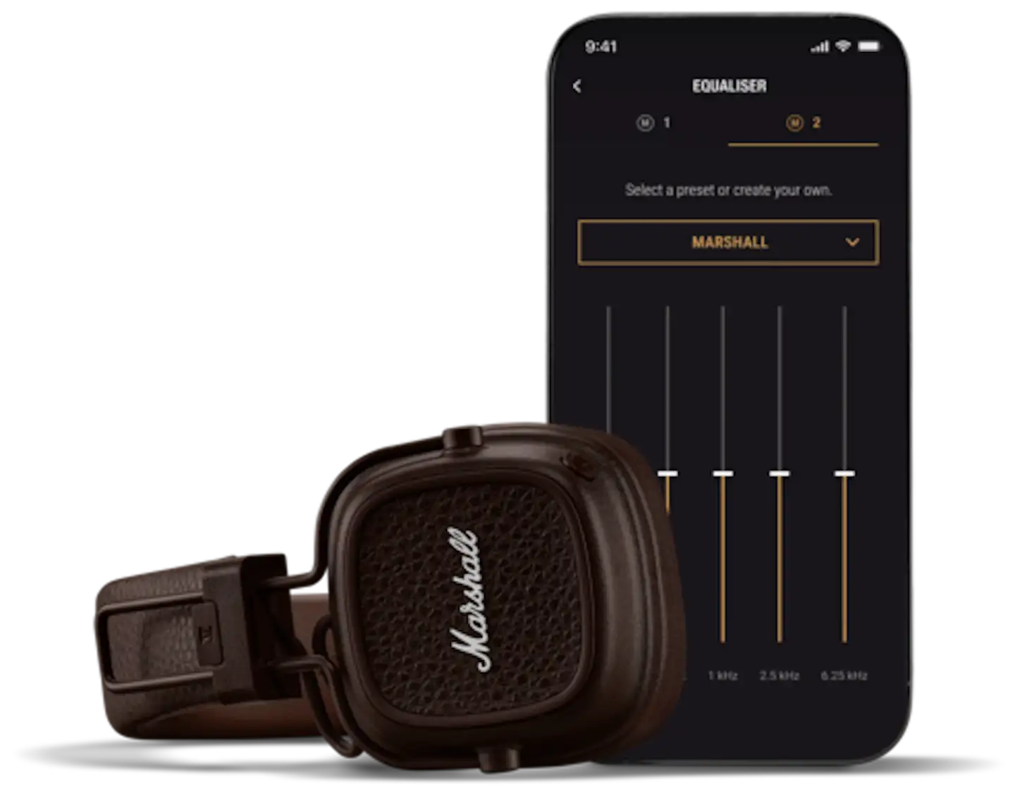 Marshall Bluetooth sankakuulokkeet Major V ruskea - 7