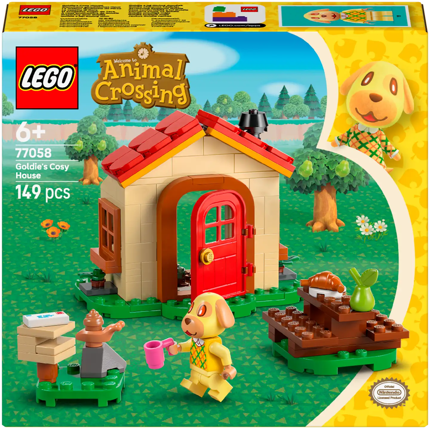 LEGO Animal Crossing 77058 Goldie kodikkaassa talossaan - 1