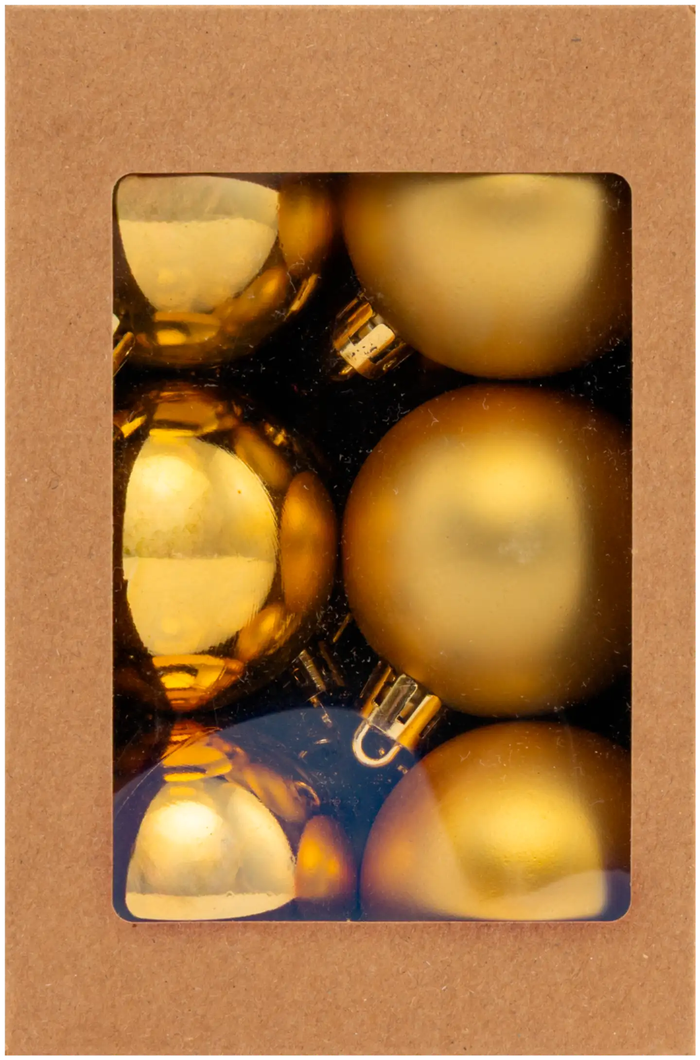 Joulupallo 5 cm 12 kpl kulta - 1