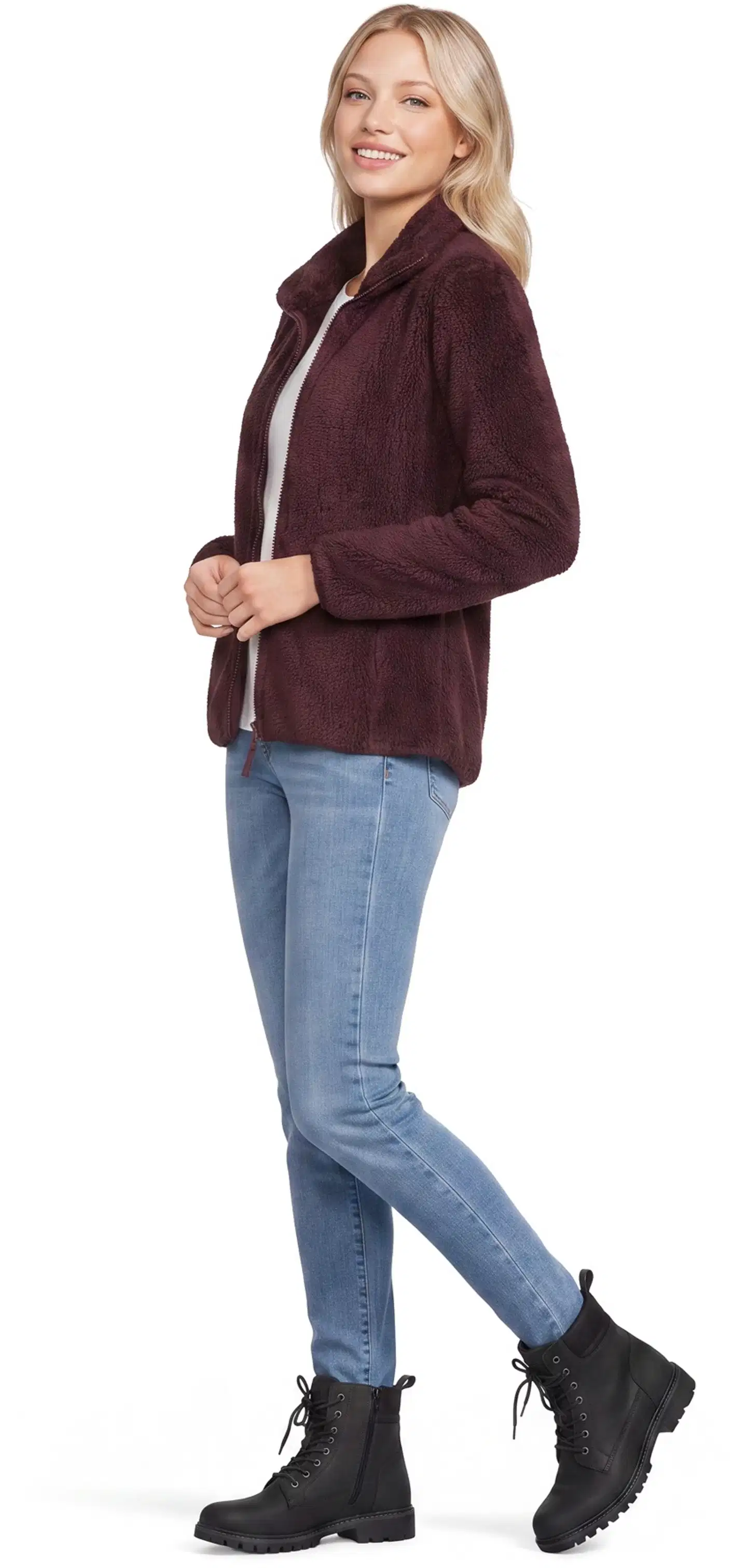 House naisten fleecetakki sherpa YLJ4610 - Wineyard wine - 4