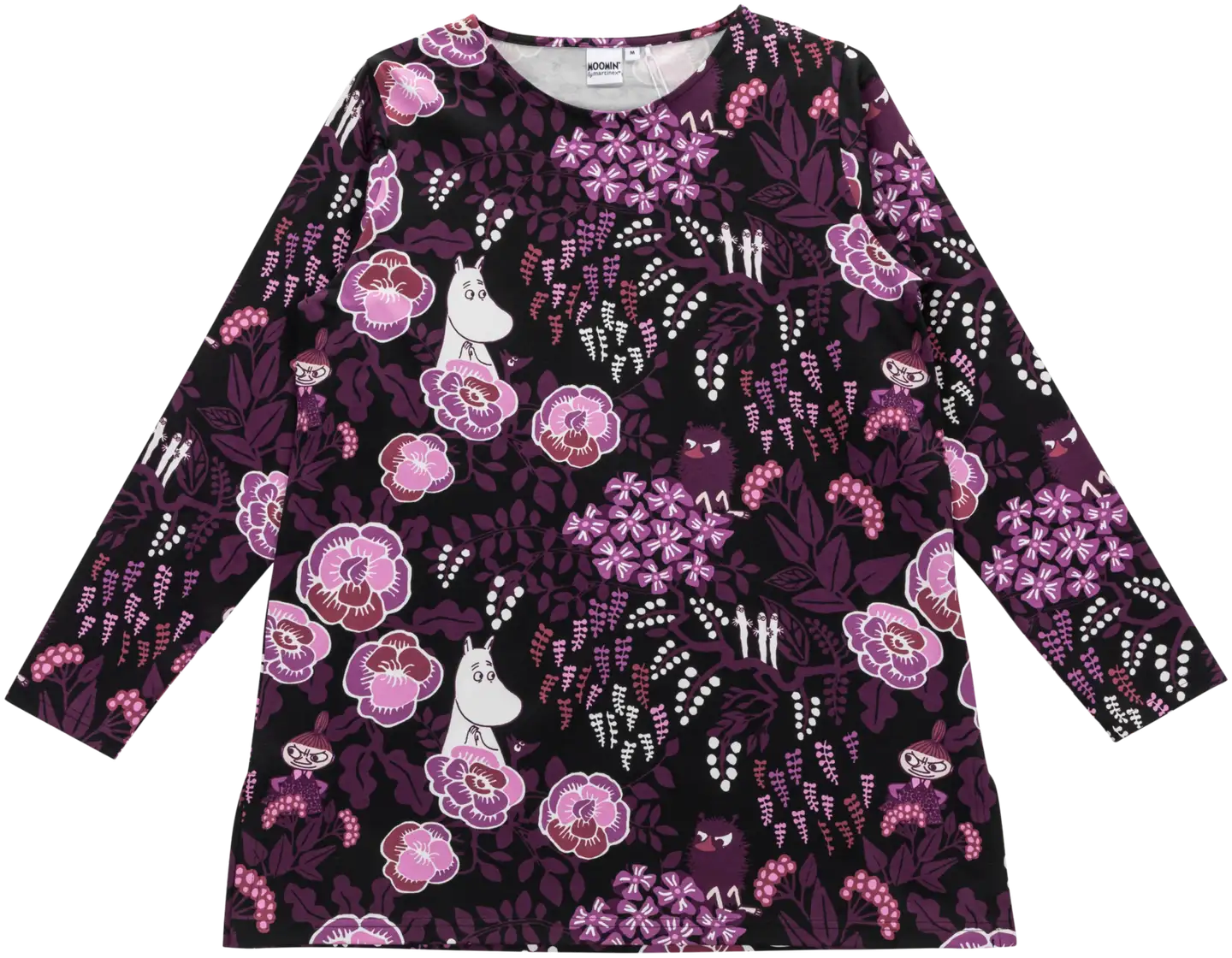 Muumi naisten tunika Sonja Floora2 592152 - MUSTA - 1