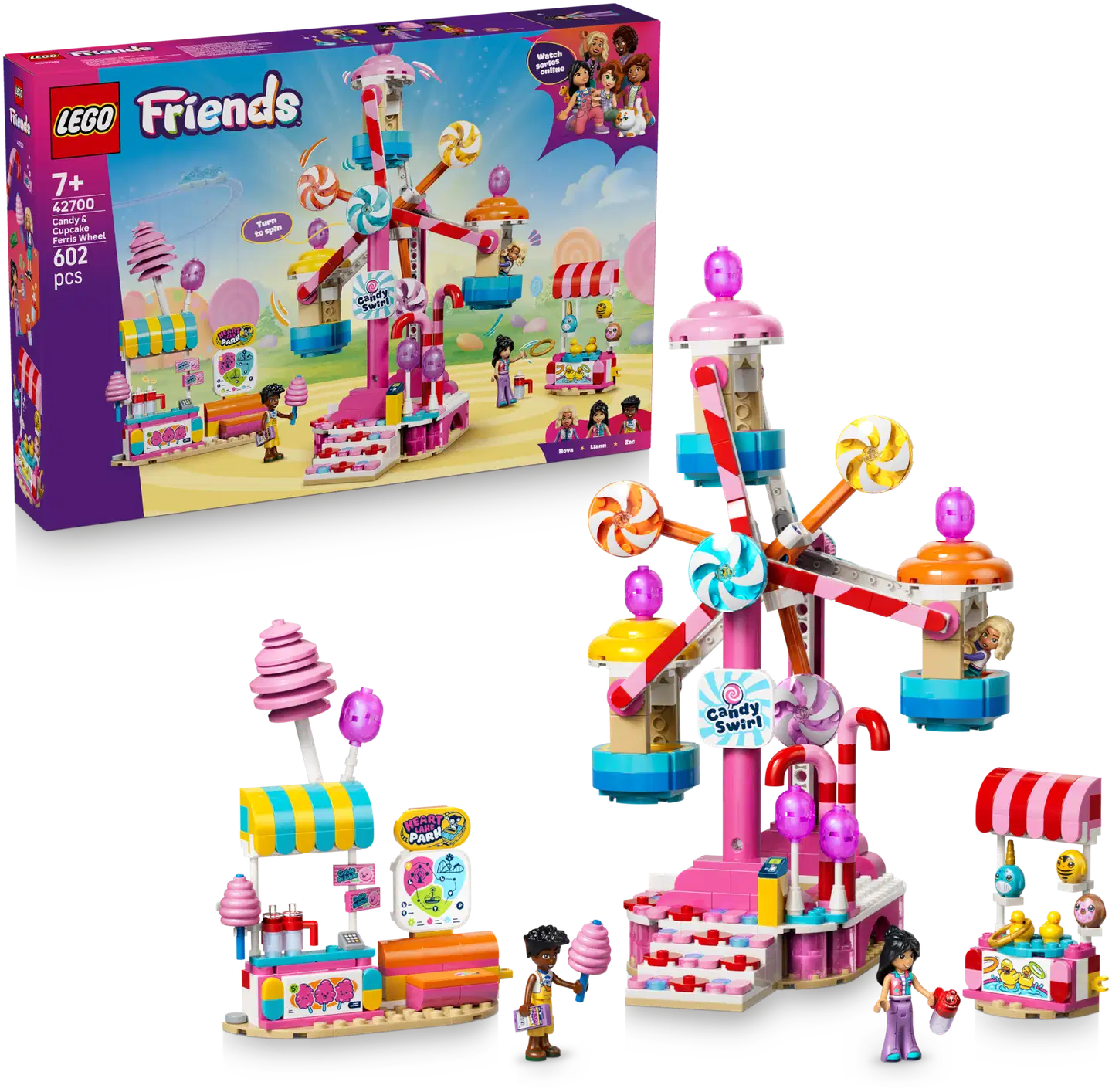 LEGO® Friends 42700 Karkkien ja kuppikakkujen koristama maailmanpyörä - 1