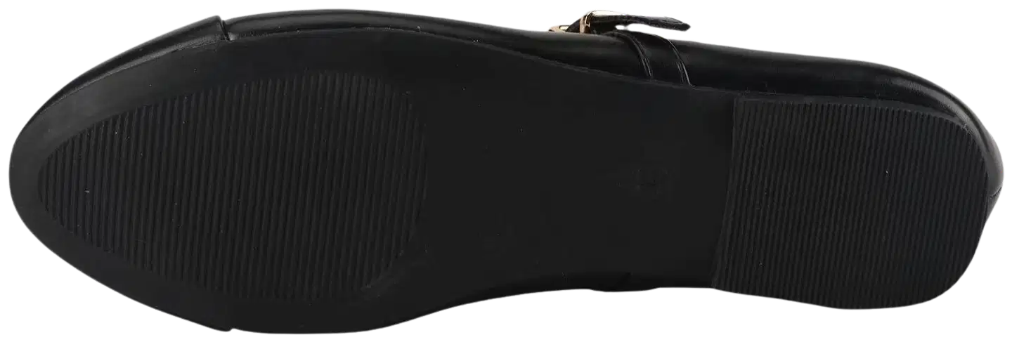 WKLY. naisten remmiballerinat Serafina - Black - 4