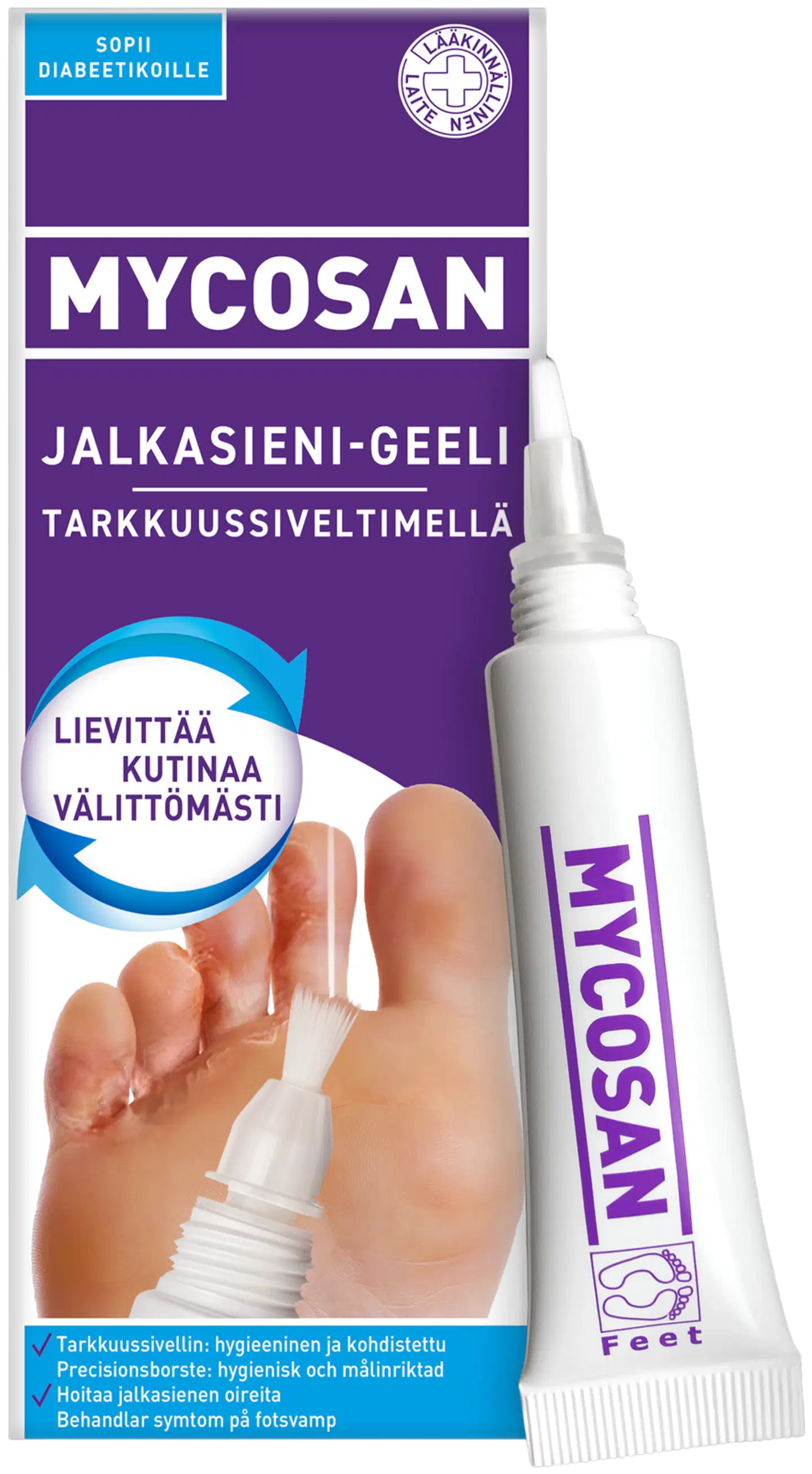 Mycosan Jalkasieni-geeli tarkkuussiveltimellä - 1