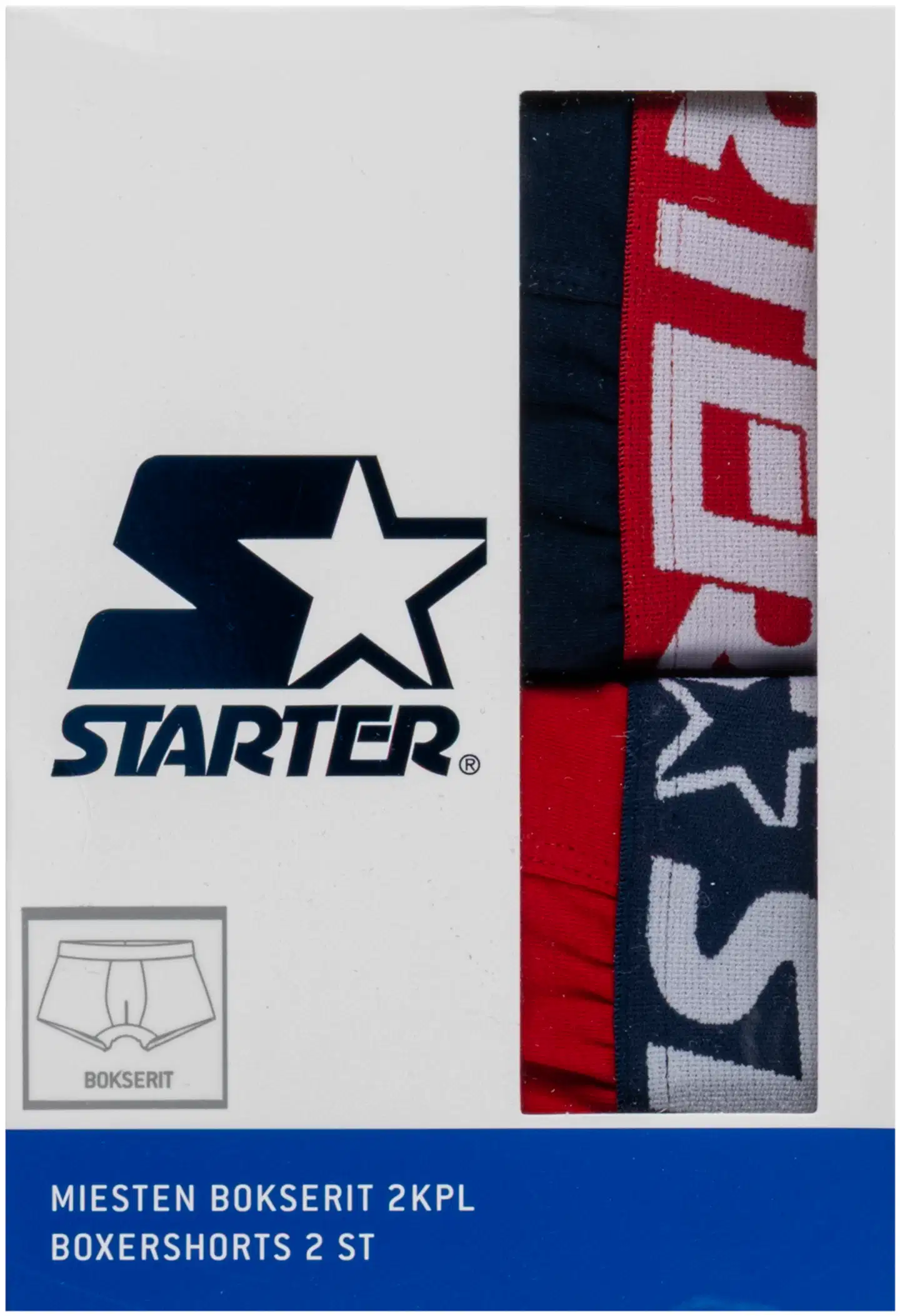 Starter miesten bokserit 190S071801 2-pack - Navy/red - 8