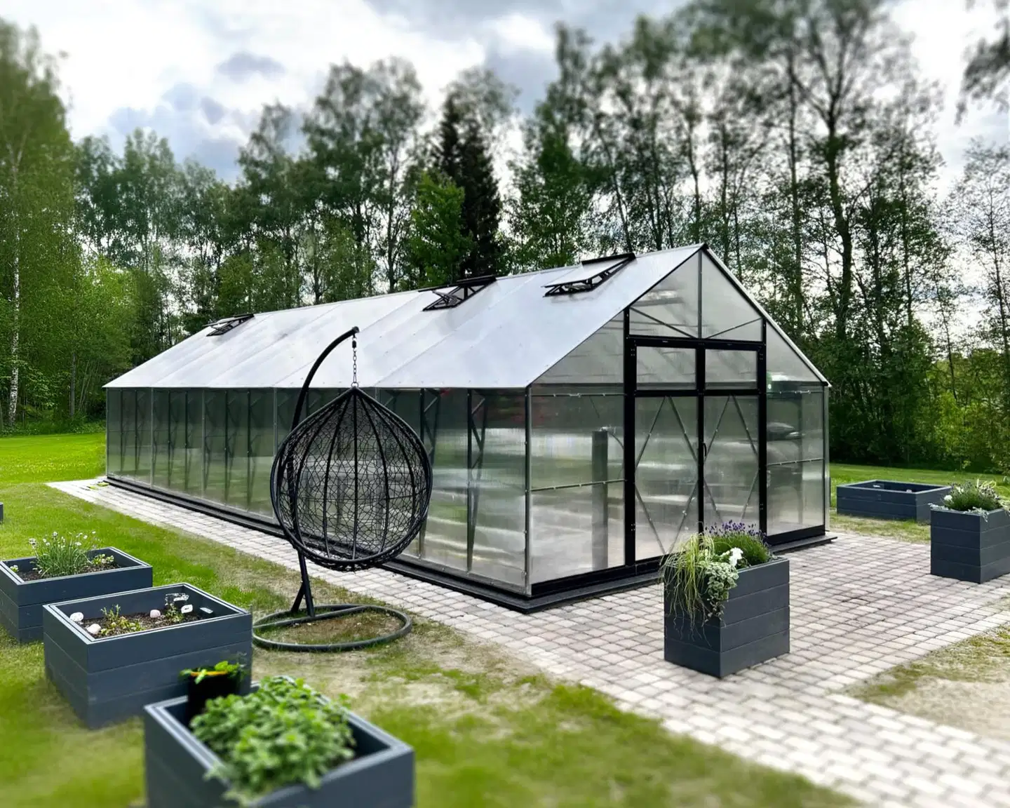 Ecoslider kasvihuone Lux DD 4.0 X 9.7 - 7