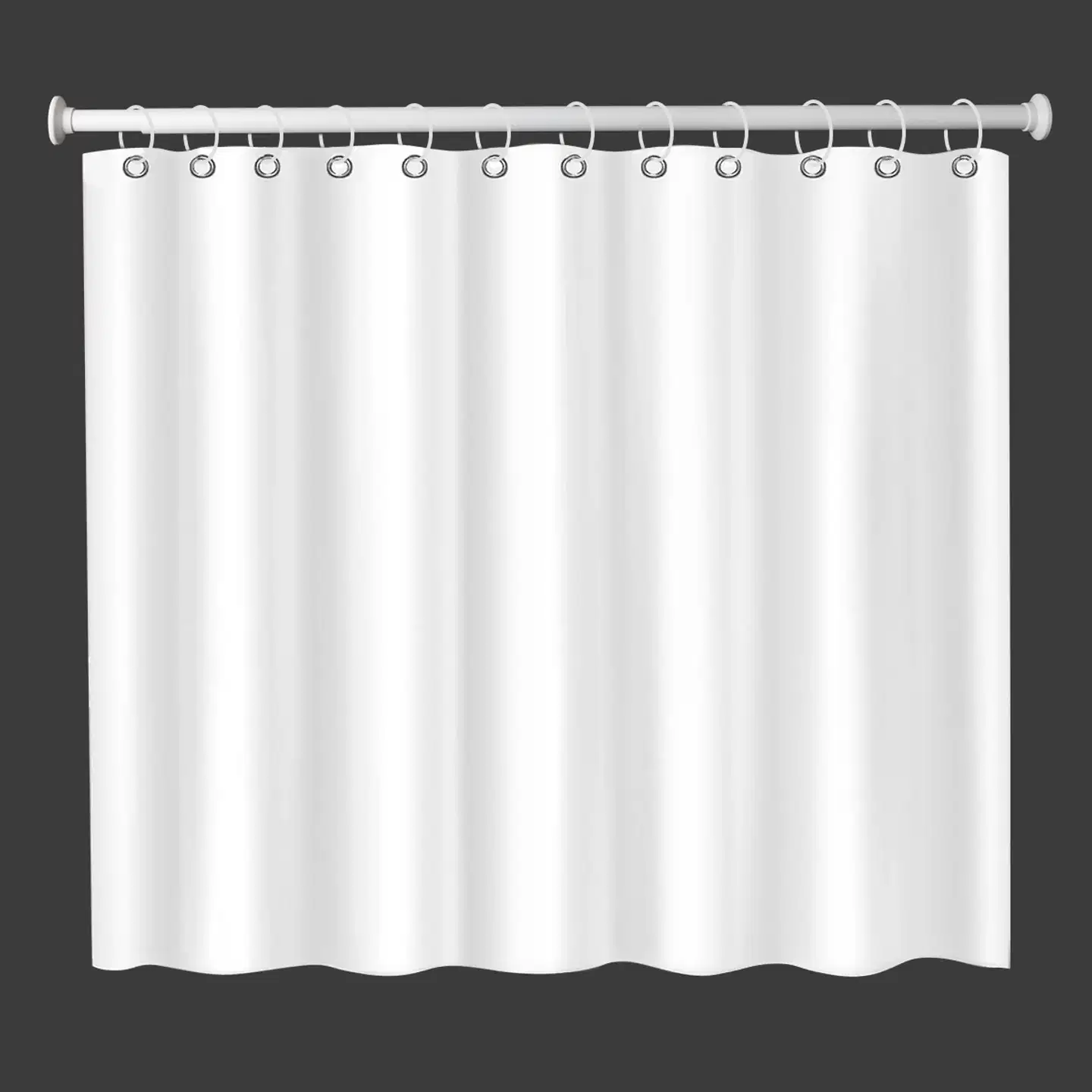 Ihanin suihkuverhotanko valkoinen 125-220 17/20mm - 3