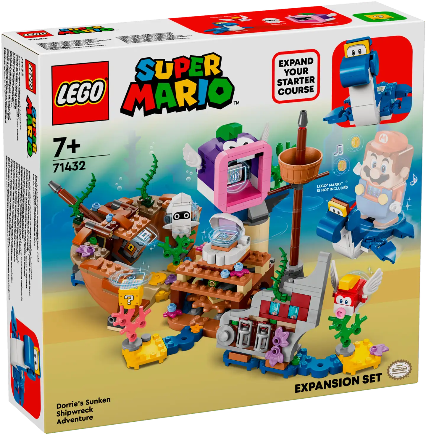 LEGO Super Mario 71432 Dorrien seikkailu uponneella laivanhylyllä laajennussarja - 1