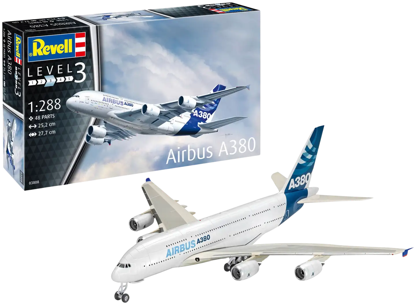 Revell Airbus A380 1:288 lentokoneen pienoismalli - 1