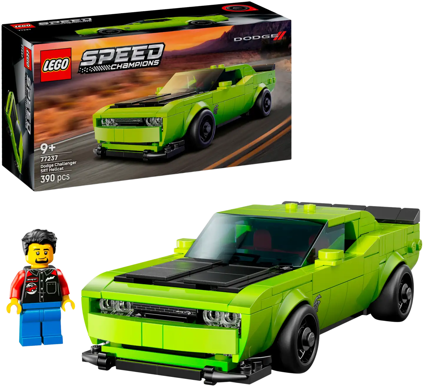 LEGO Speed Champions 77237 Dodge Challenger SRT Hellcat urheiluauto - 1
