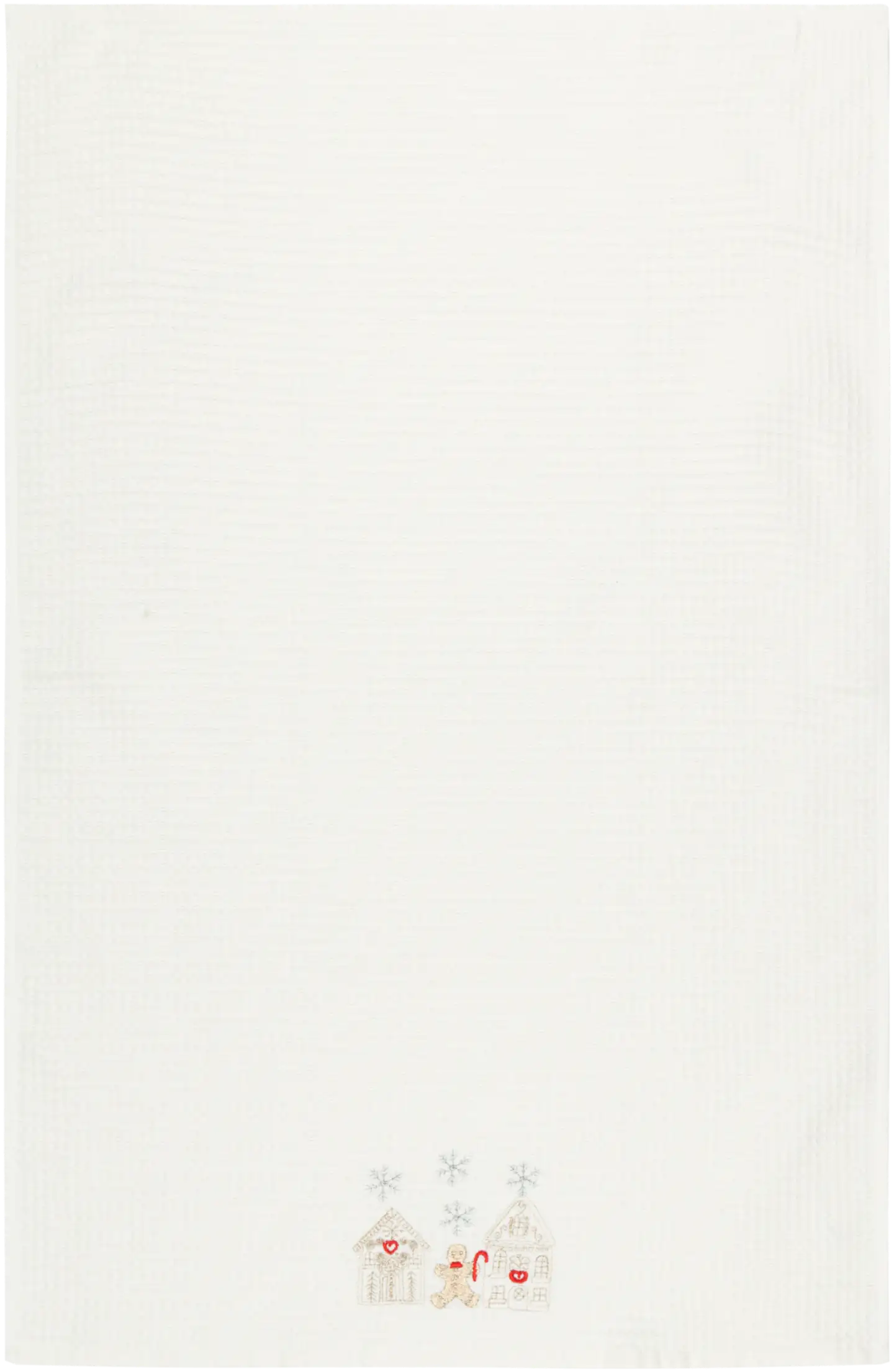 House keittiöpyyhe Gingerbread glitter vohvelikangas luonnonvalkoinen - 1