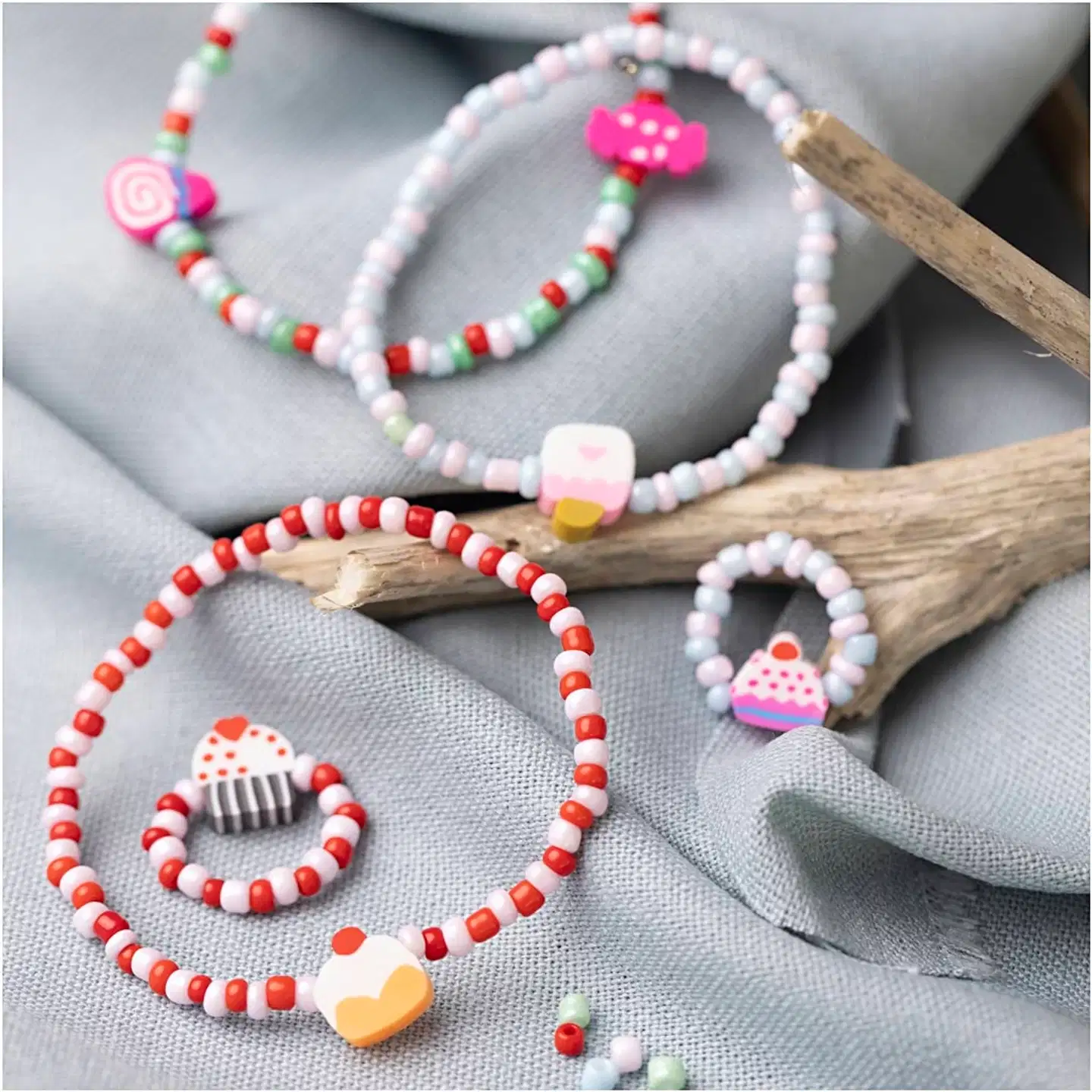 Askartelusetti Mini Koruaskartelu, joustava rannekoru ja sormus, 1 pkk - 3