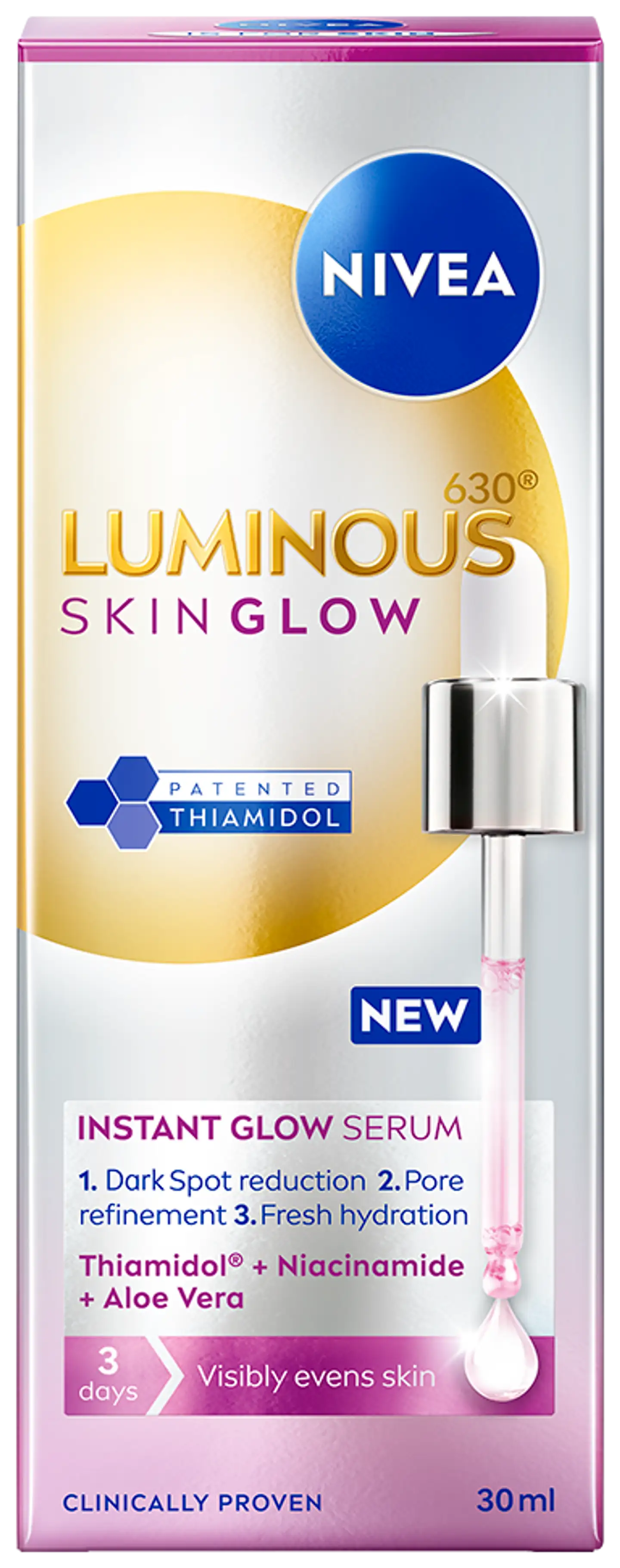 NIVEA 30ml Luminous630 Skin Glow Instant Glow Serum -kasvoseerumi