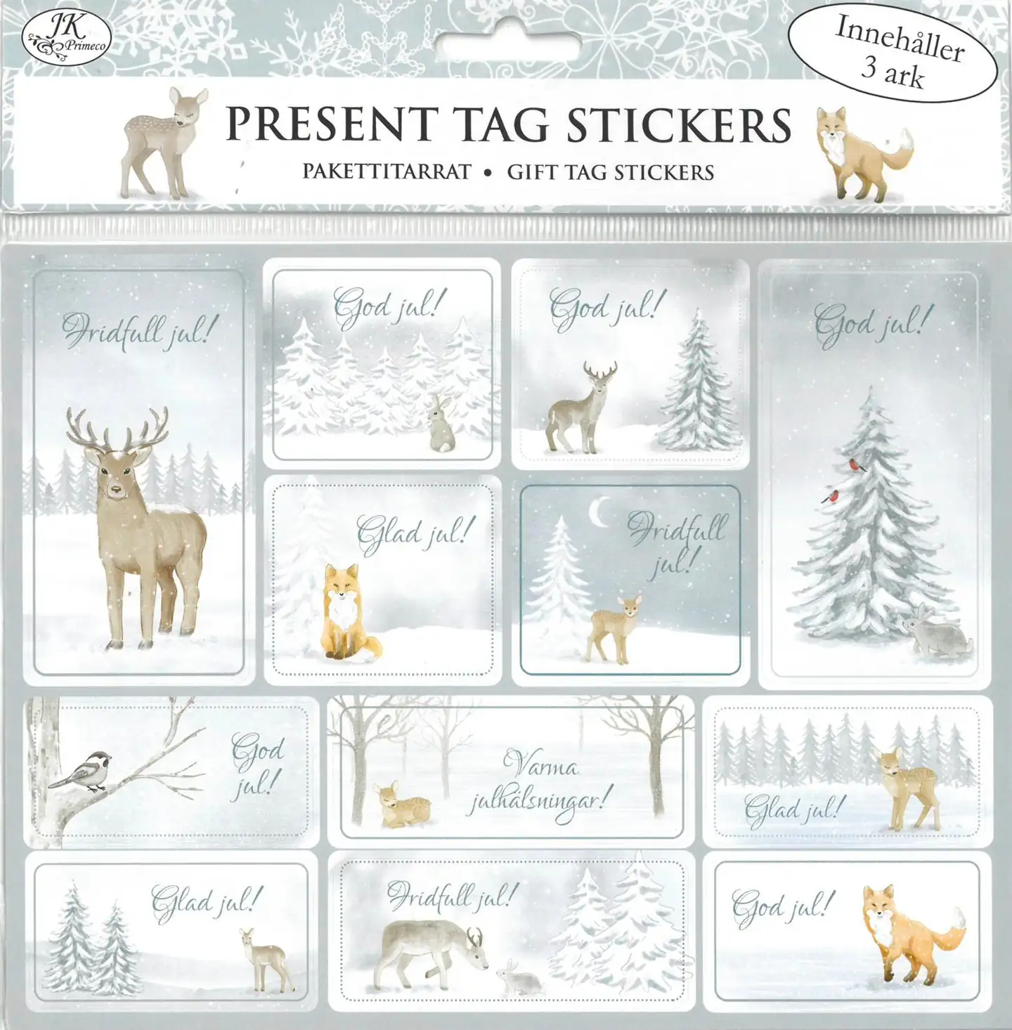 J.K. Primeco pakettitarra Vinterdjur 3ark