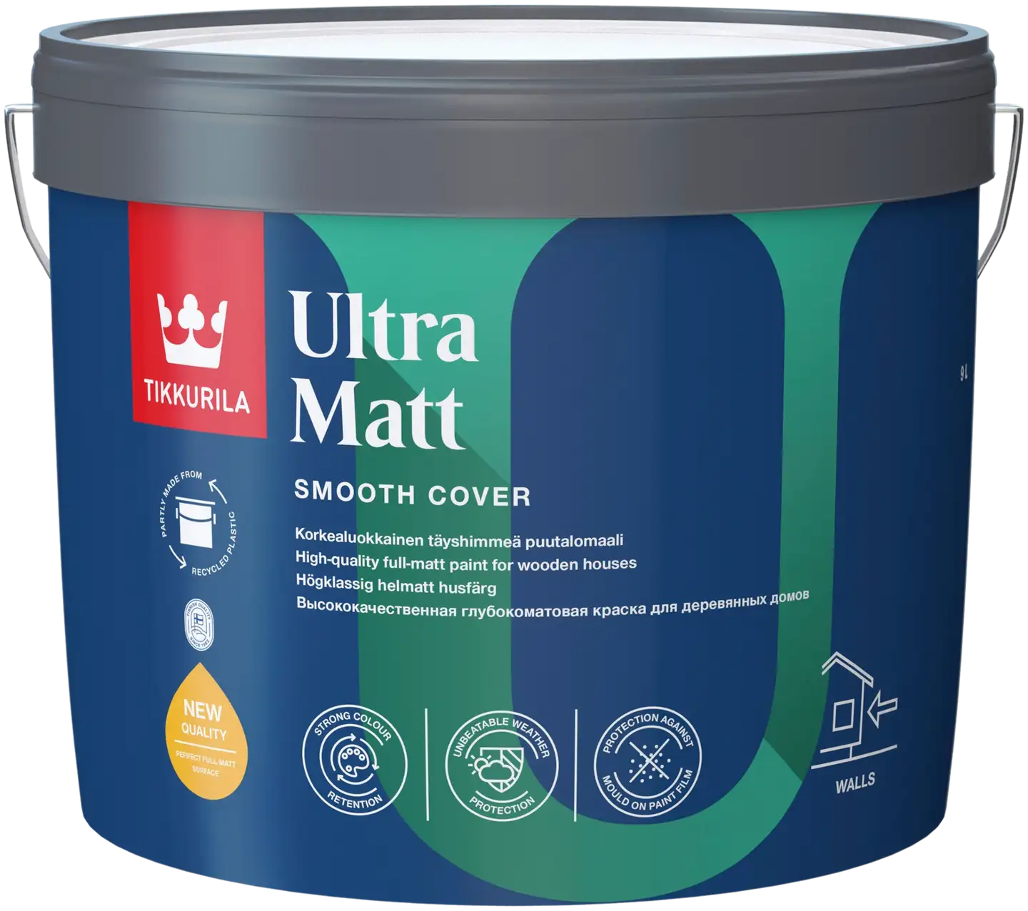 Tikkurila puutalomaali Ultra Matt 9 l C sävytettävä himmeä