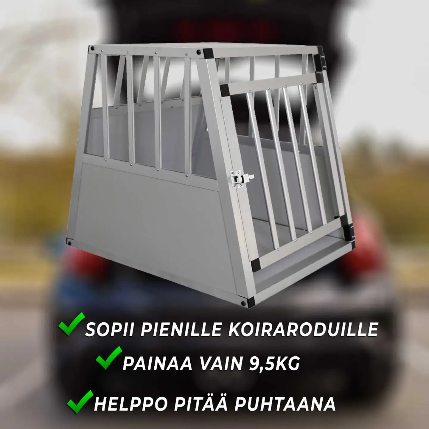 Trekker koiran kuljetushäkki S 54x69x60 cm alumiini - 10