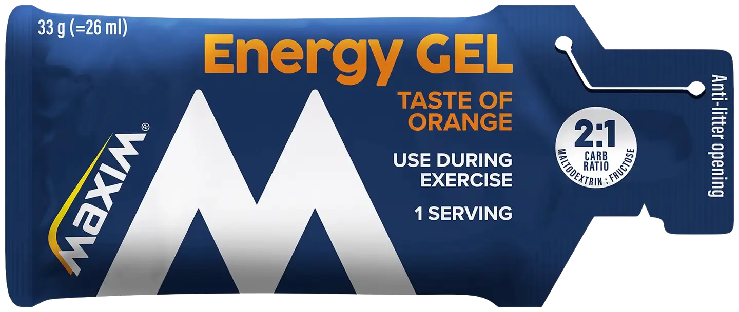 Maxim Energy Gel Orange taste appelsiininmakuinen energiageeli 33g