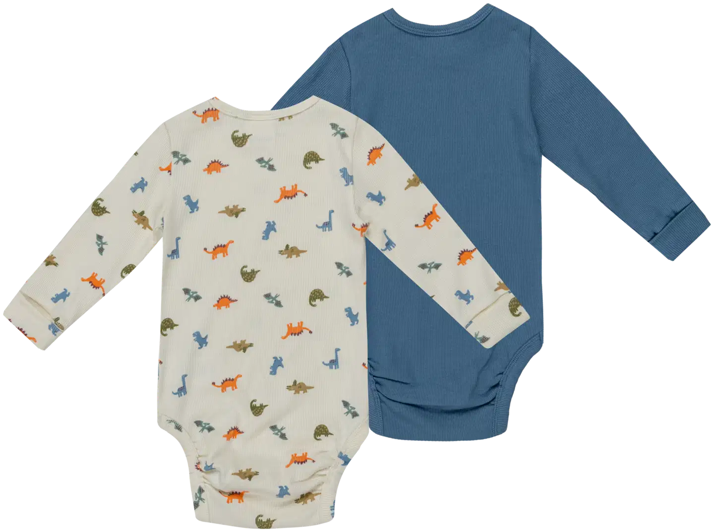 Ciraf vauvojen ribbibody Dino 250B263108 2-pack - Egret AOP & Windward Blue - 2