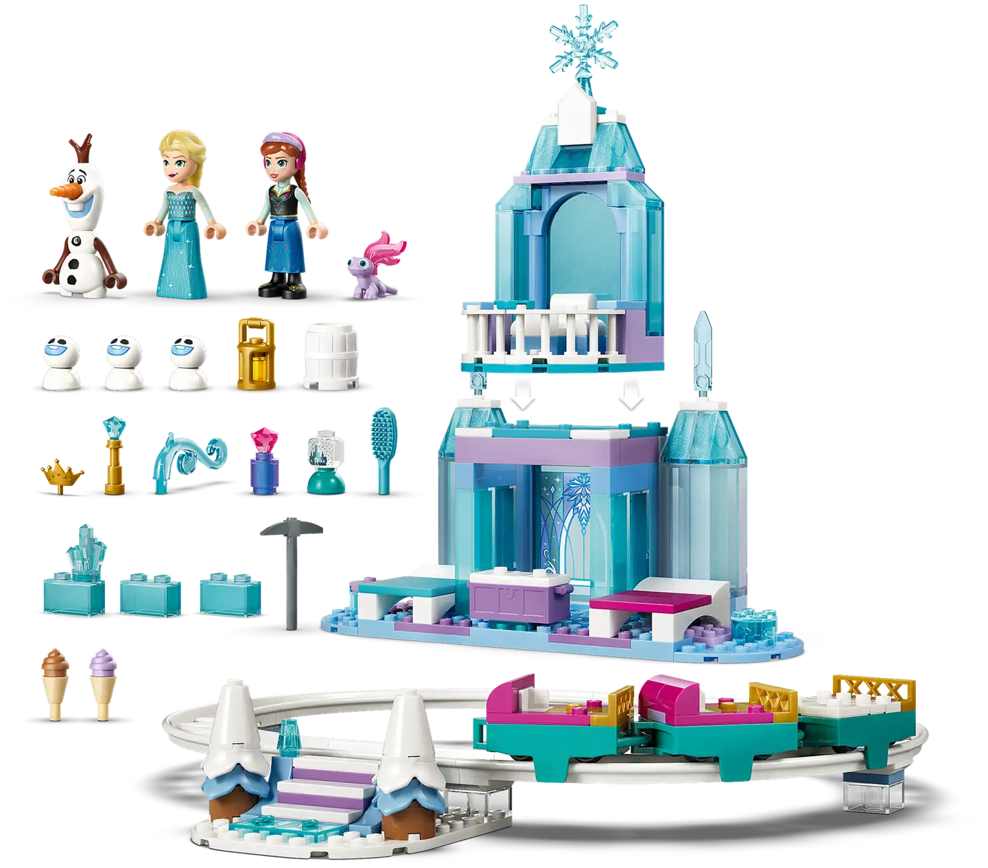 LEGO® Disney Princess 43281 Elsan jäälinna ja luminen rekiseikkailu - 4