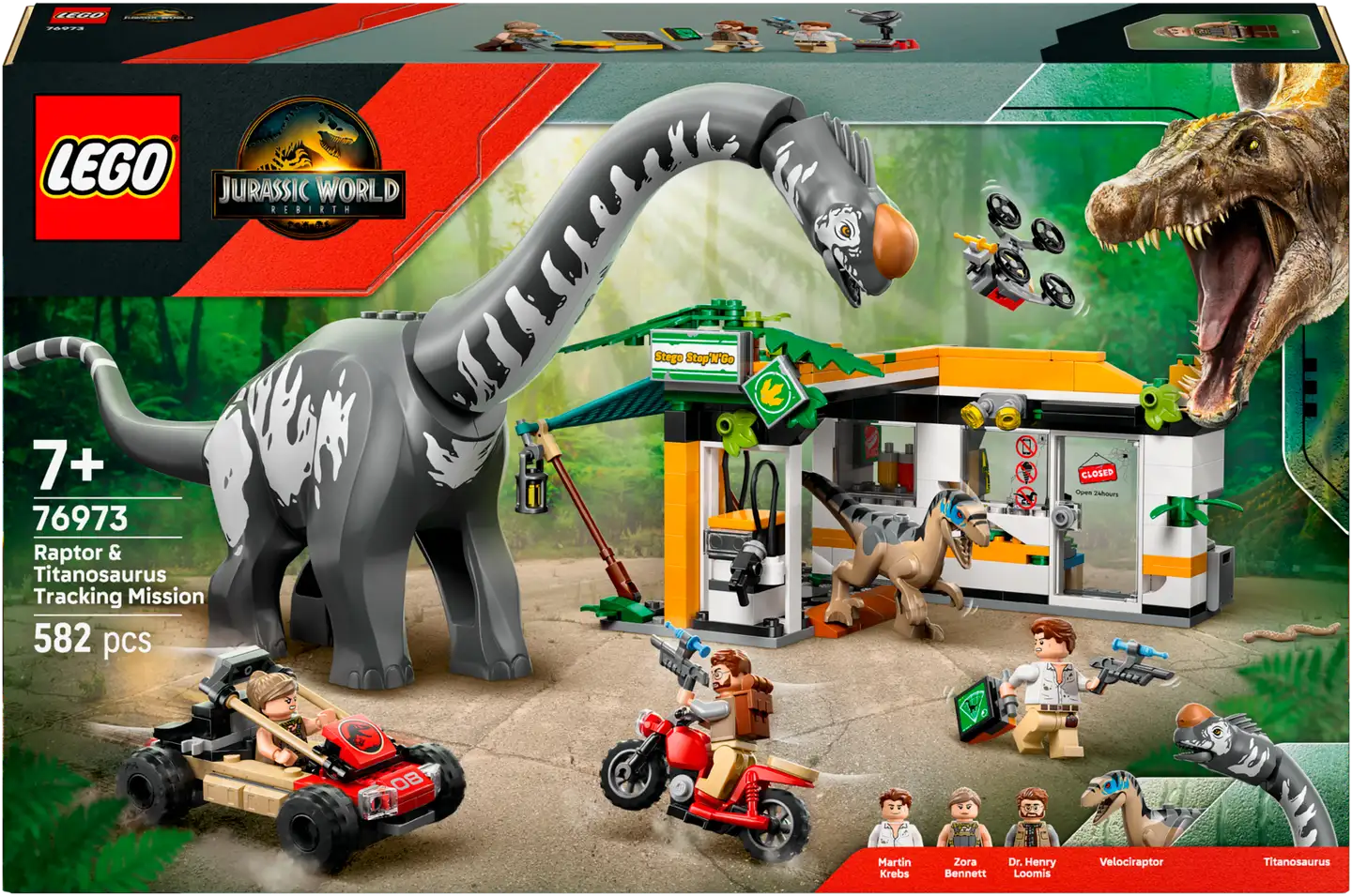 LEGO® Jurassic World Raptorin ja Titanosauruksen jäljillä 76973 - 2