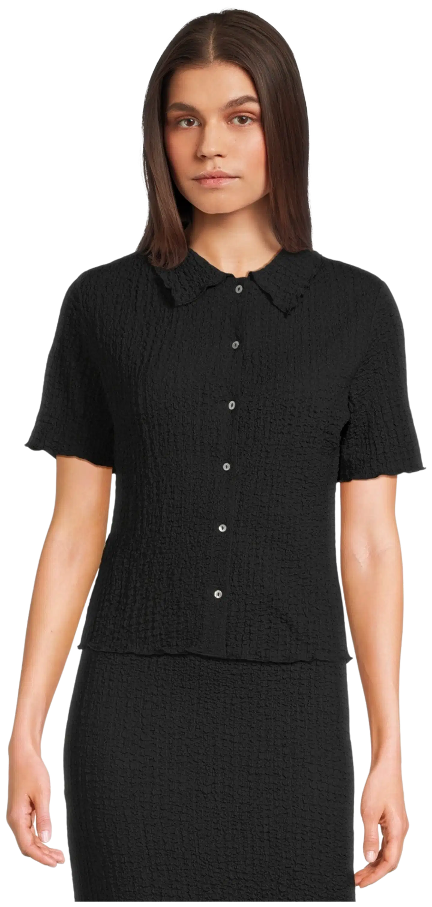 WKLY. naisten kauluspusero 213W090141 - BLACK - 2