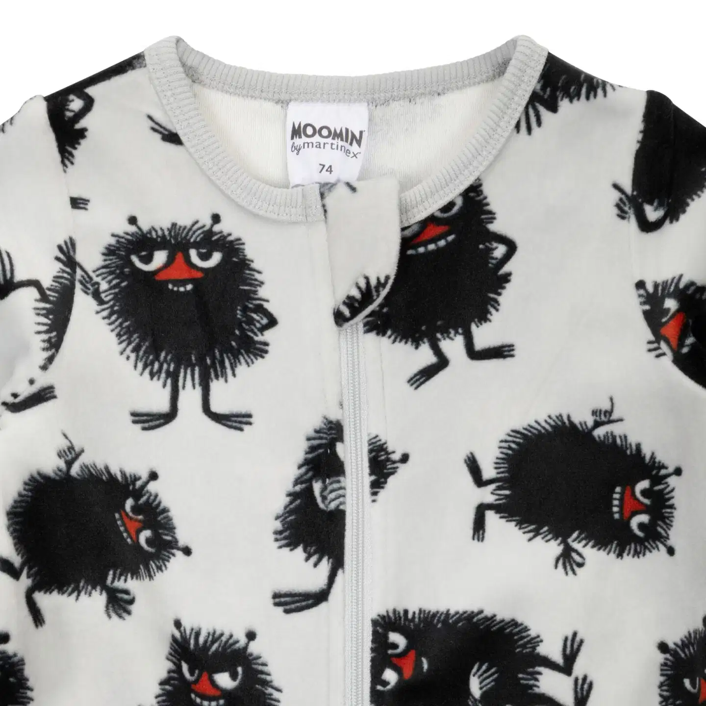 Muumi vauvojen veluuripyjama Pirteä 592633 - vaaleanharmaa - 2