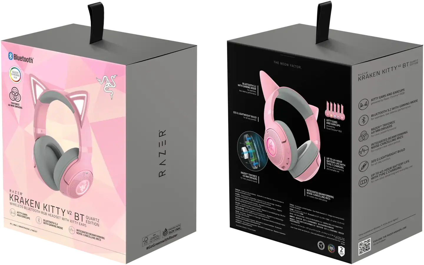 Razer kuulokkeet Kraken Kitty Bluetooth V2 pinkki - 5