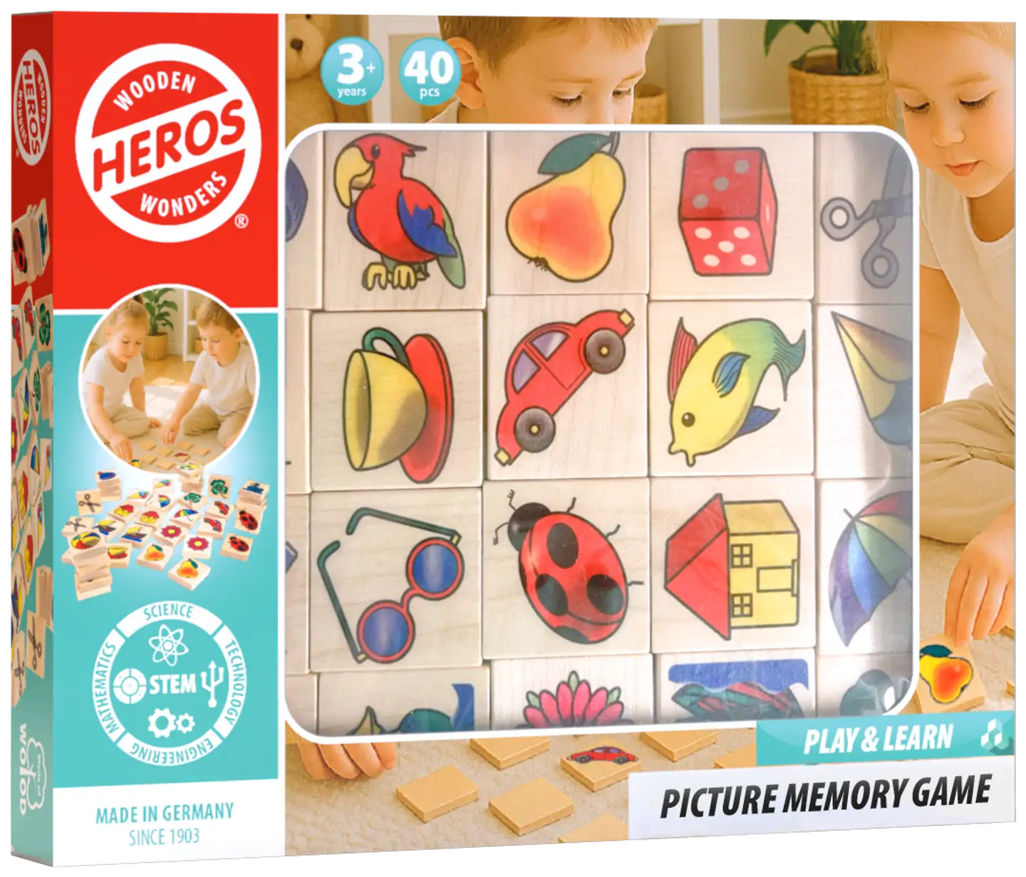 Heros lelu Play and Learn Kuvamuistipeli 40 osaa - 1