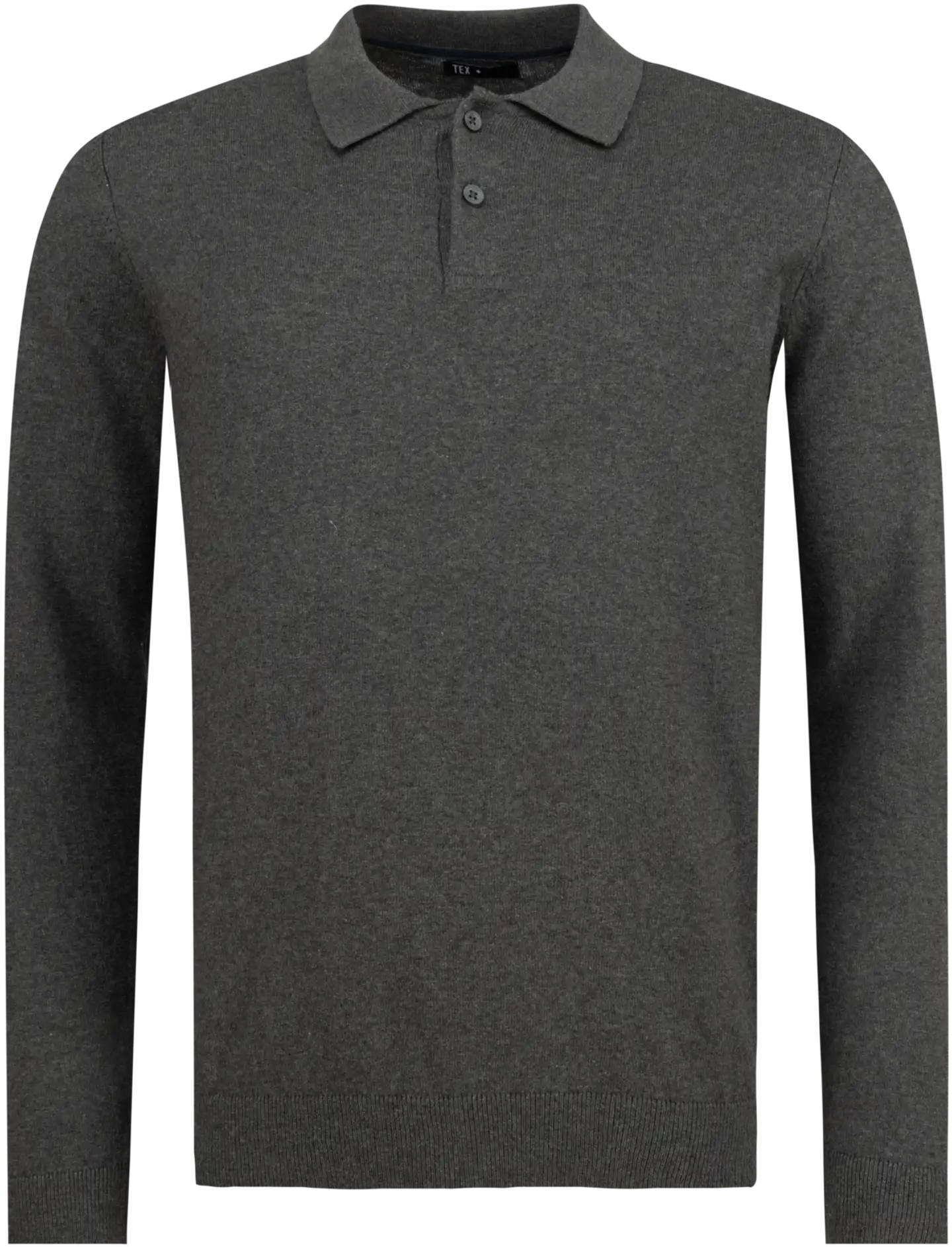 TEX miesten puuvillaneule pikeekauluksella I992458 - GREY DARK - 1