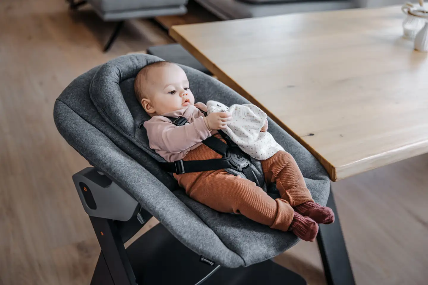 Hauck syöttötuolisetti Alpha Newborn tummanharmaa - 20