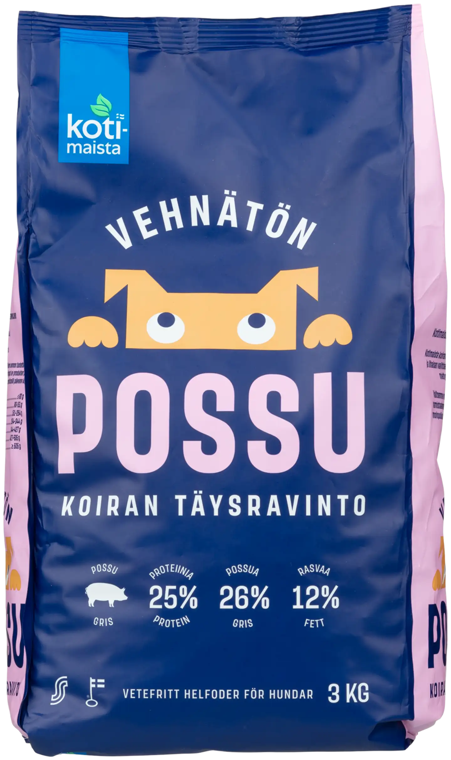 Kotimaista koiran täysravinto possu 3kg - 1